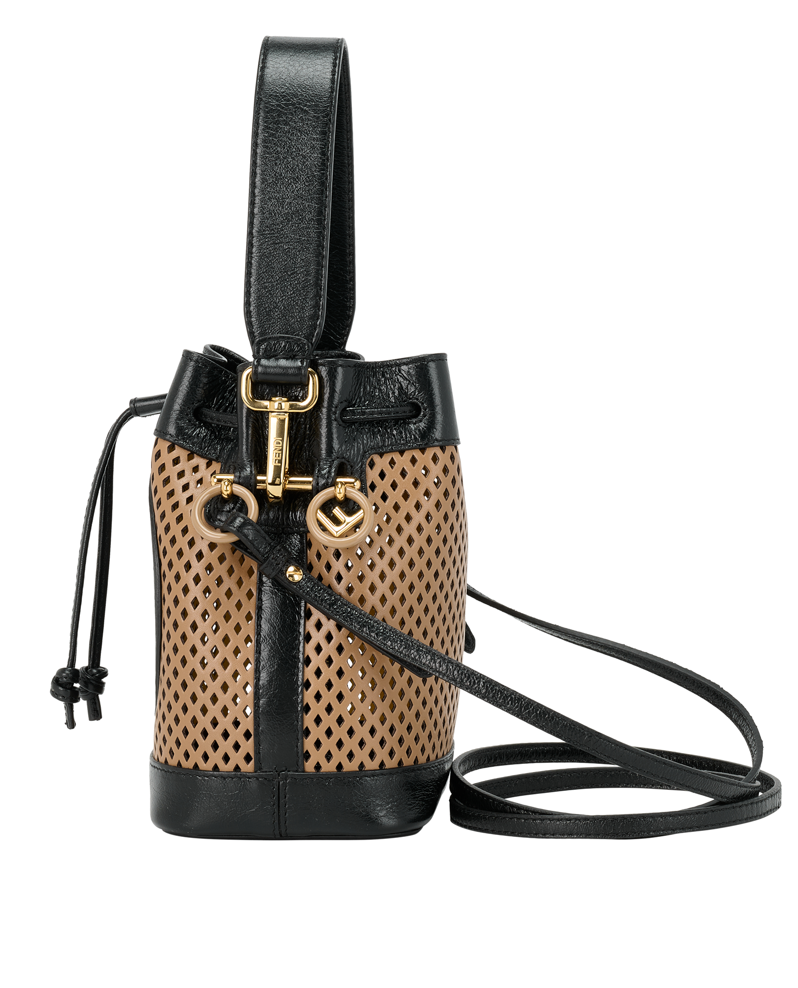 Mini Mon Tresor, &pound;695, Handbags, Black/Tan, Leather, Bottom view